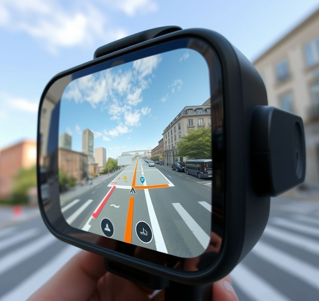 Apple Vision Pro with navigation application