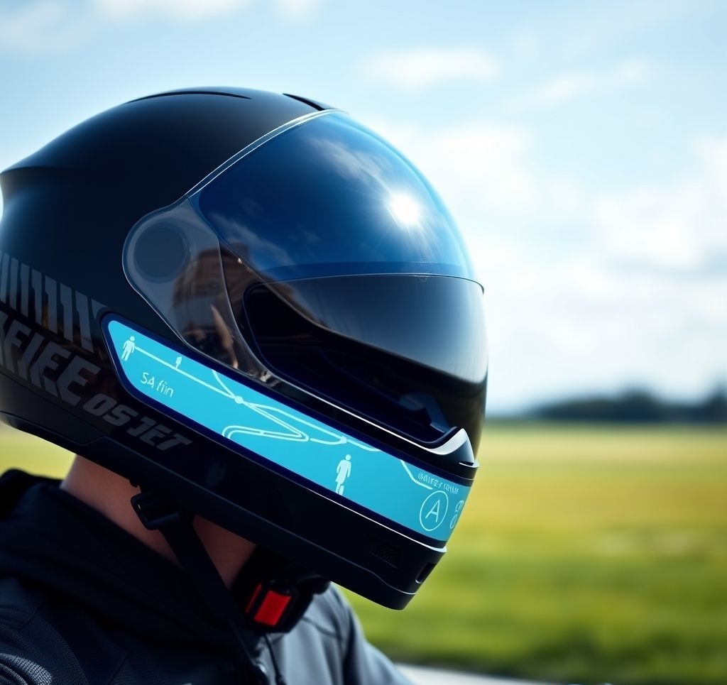 Cycling helmet with integrated navigation features